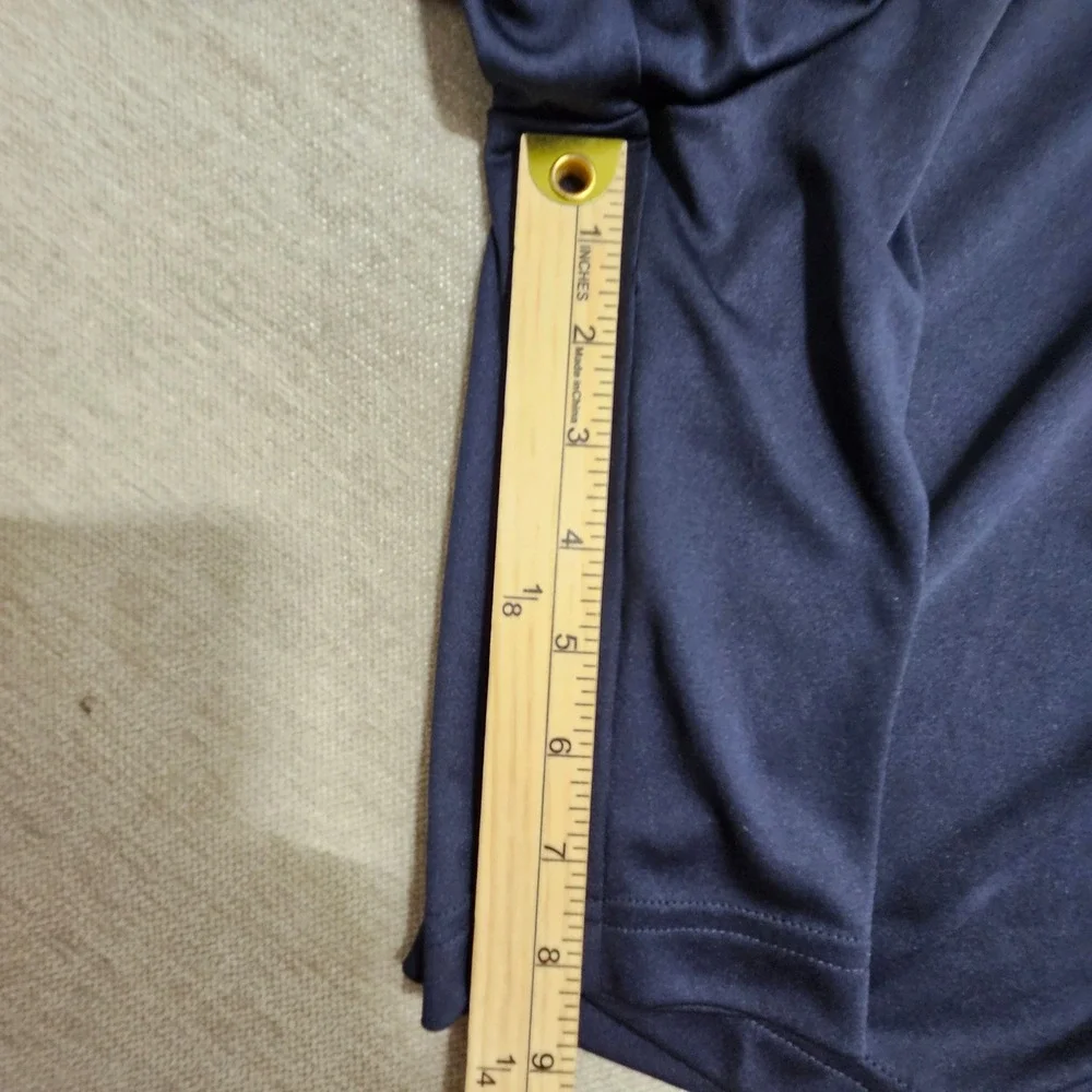 Adidas Athletic Shorts Mens XL Navy Blue Yellow Striped Activewear Pockets